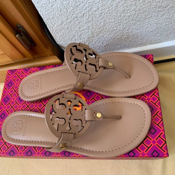 NIB TORY BURCH Miller Veg Leather Sandals - Picture 3 of 8